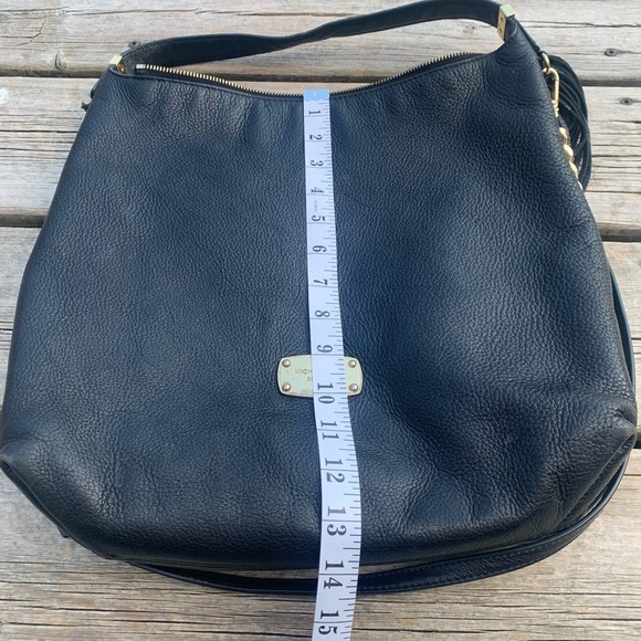Michael Kors Black Leather Hobo Bag with Tassel (not authentic) - Picture 14 of 14
